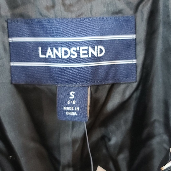 Lands' End Leopard Quilted Down Puffer Vest - Picture 6 of 6